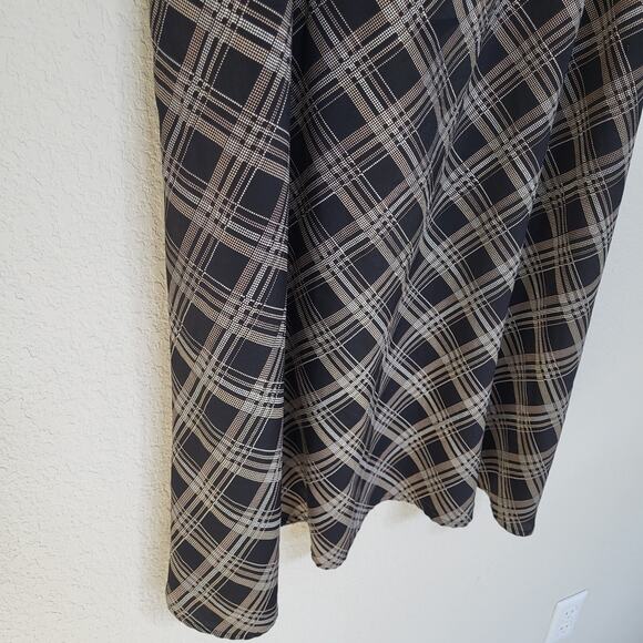 Lane Bryant Skirt Womens 22 / 24 Black Plaid A Line Elastic Waist Midi Length - Picture 9 of 11